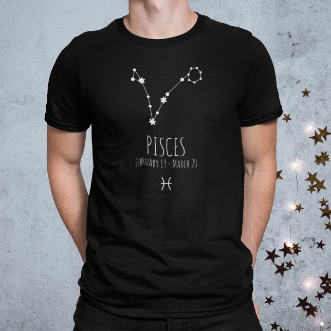 Peixes | Constelação Zodiac Personalizada T-Shirt (Criador carregado)