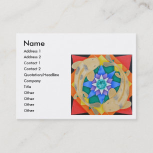 Peixes de Koi e cartão de visita de Lotus