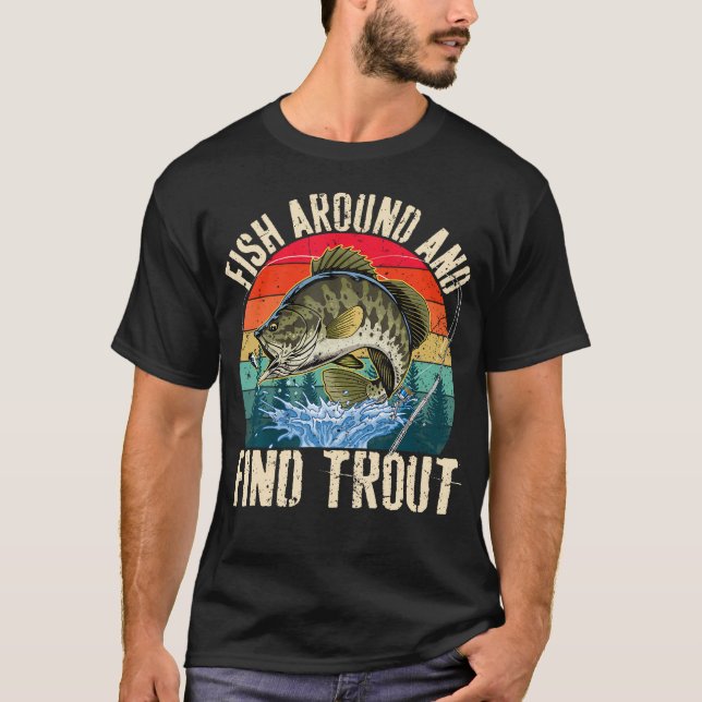 Peixes Em Volta E Encontram Trutas Camiseta Divert (Frente)