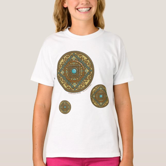 Peixes Mandala Kid e Camisa de Luz do Bebê (Frente)