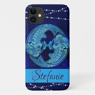 Peixes na capas de iphone azul escuro Case-Mate