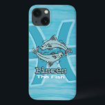 Peixes O cartaz de água do Peixe<br><div class="desc">Peixes "The Fish",  o caso do ipad astrologico grego com símbolos Pisceanos. Um presente perfeito para os Peixes (nascer entre 18 de fevereiro e 20 de março). Desenhada e projetada exclusivamente por Sarah Trett.</div>