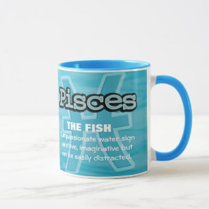 Peixes Sinal de água do peixe caneca astrológica