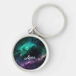 Peixes Starry Sky Zodiac Chaveiro com nome persona