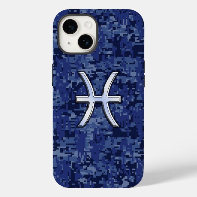 Peixes Zodiac Sign on Marinho Blue Camo (Verso)