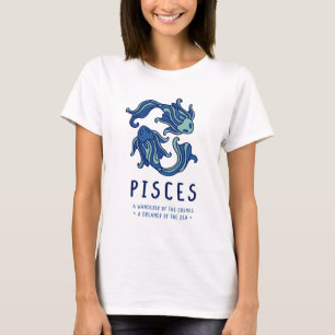 Peixes Zodiac T-Shirt - Um Sonhador das Profundida