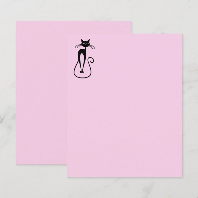 Pele Caprichosa Gato Preto Magro Rosa (Frente/Verso)