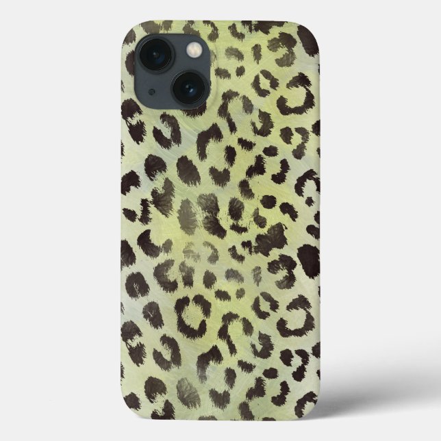 Pele de leopardo em verde limão tangerina (Verso)