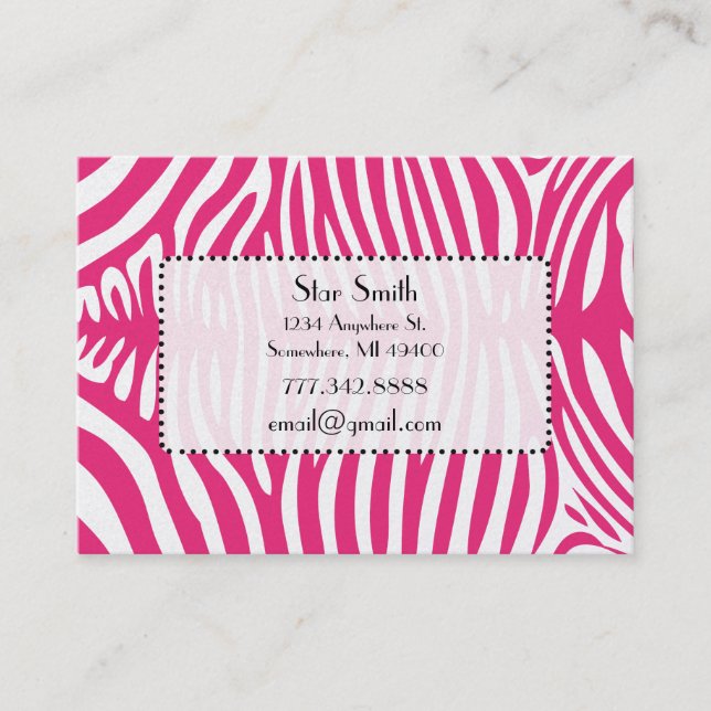 Pele de Zebra Clássica em Qualquer Cartão de Cores (Frente)