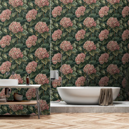 Pele e Pau de Hydrangea Rosa e Verde Modernos