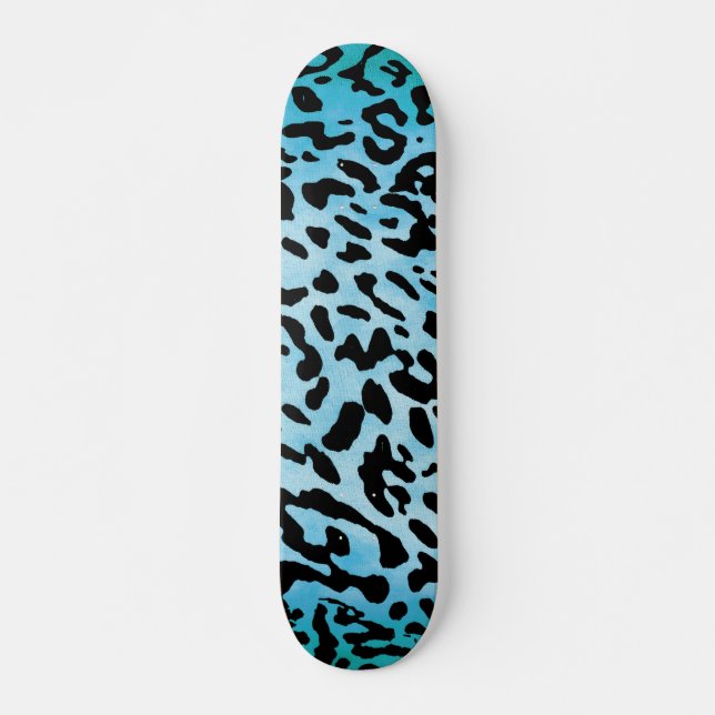Pele-leopardo impressa 7 3/4 skate (Frente)