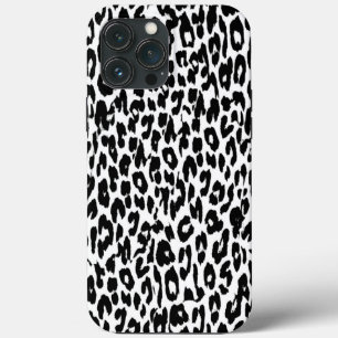 Peles com Pele de Impressão de Leopardo Preto
