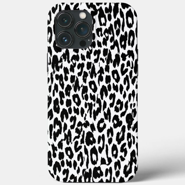 Peles com Pele de Impressão de Leopardo Preto (Verso)