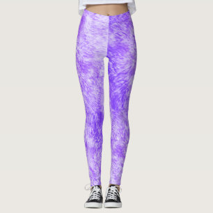 Peles com pelo roxo Leggings