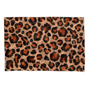 Peles de leopardo, aquarela, fundo sem costura.