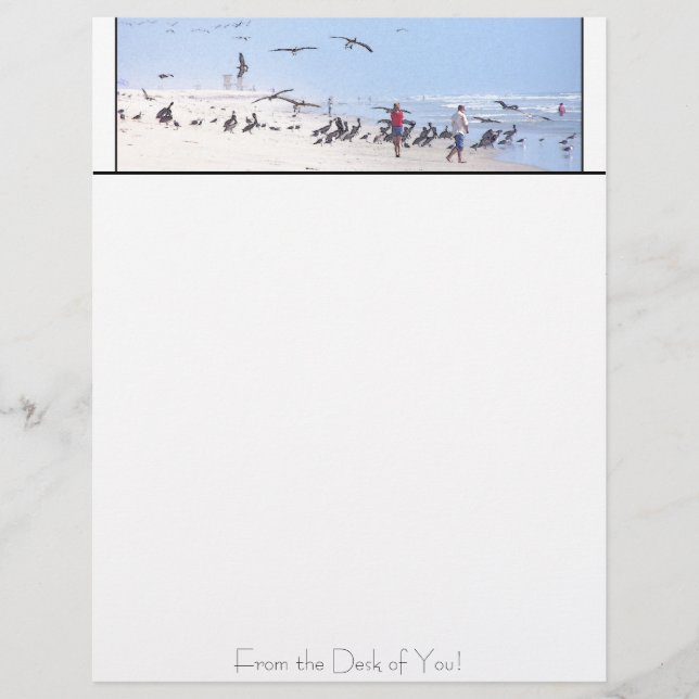 Pelican Beach Personalised Letterhead (Frente)