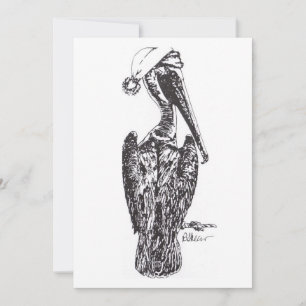 Pelicano com chapéu