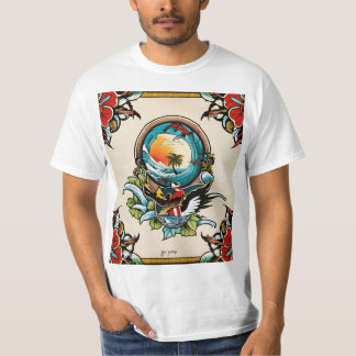 Pelicans on the Pier T-Shirt | Coastal Marina Natu