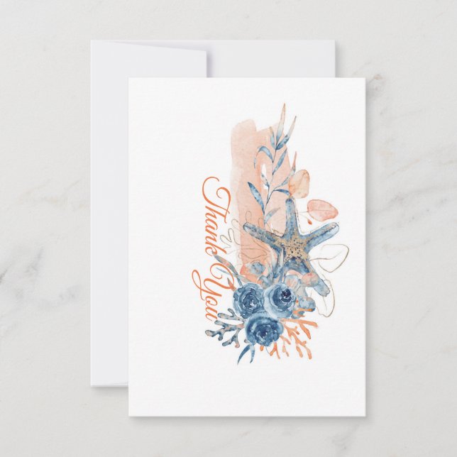 Pelo Cartões de agradecimentos do mar (Frente)