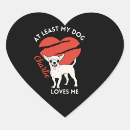 Pelo Menos Meu Cachorro Me Ama Um Autocolante Pers