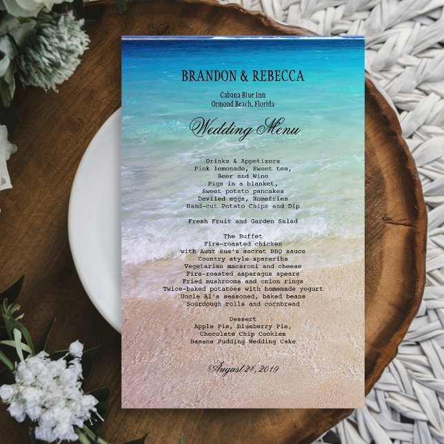 Pelo menu Sea Beach Wedding (Criador carregado)