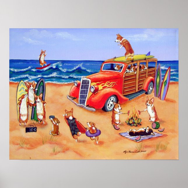 Pembroke Welsh Corgi Impressão (Frente)