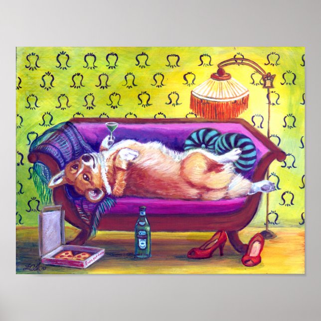 Pembroke Welsh Corgi Impressão (Frente)