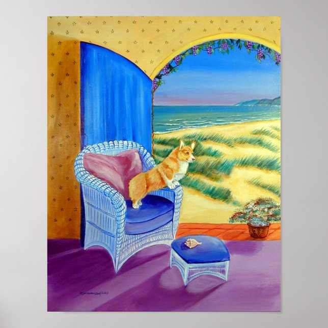 Pembroke Welsh Corgi Impressão (Frente)