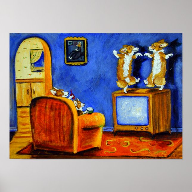 Pembroke Welsh Corgi Impressão (Frente)