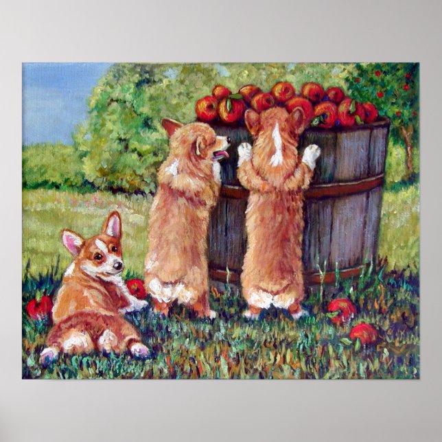 Pembroke Welsh Corgi Impressão Poster (Frente)