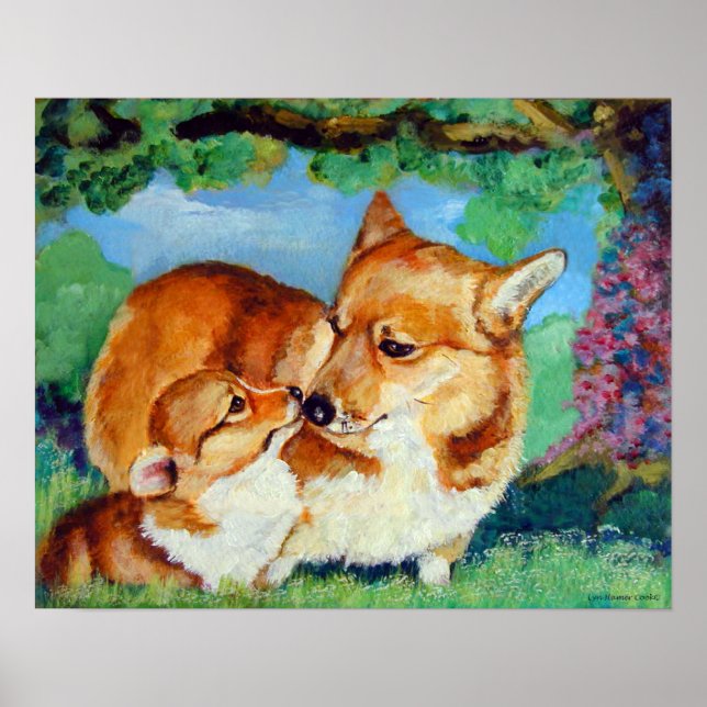 Pembroke Welsh Corgi Impressão Poster (Frente)