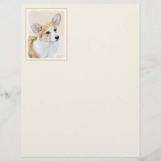 Pembroke Welsh Corgi - Pintura Original para Cacho (Frente)