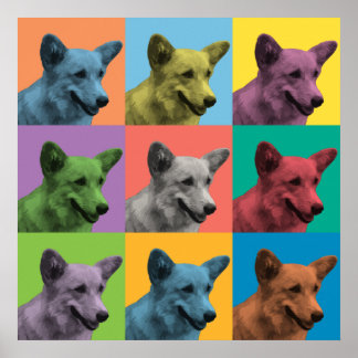 Pembroke Welsh Corgi Pop-Art Poster
