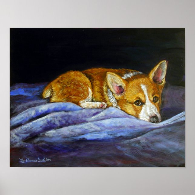 Pembroke Welsh Corgi Poster Impressão (Frente)