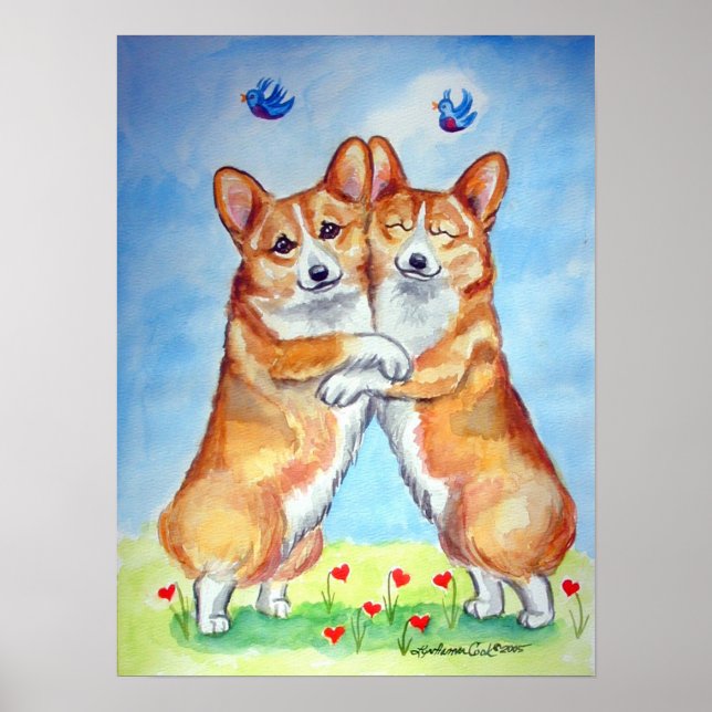 Pembroke Welsh Corgi Poster Impressão (Frente)