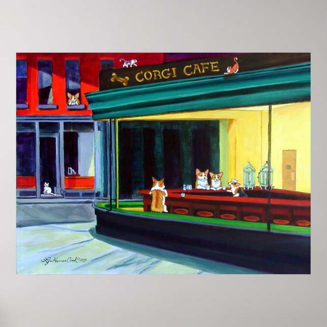 Pembroke Welsh Corgi Poster Impressão (Frente)