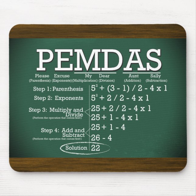 PEMDAS Mousepad (Frente)
