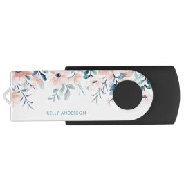 Pen Drive Adesivo para Laptop Floral Botânico com Monograma