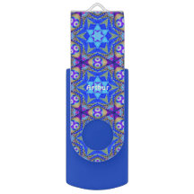 ARTHUR ~ Padrão Fractal Azul ~ Personalizado ~