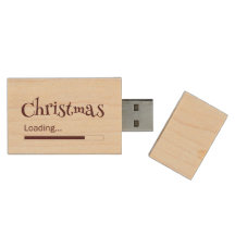 Carregando Natal USB Wooden Flash DRive