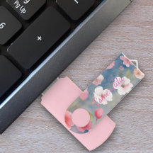 Coloridos Botões de Primavera Rosa Aguarela Suave