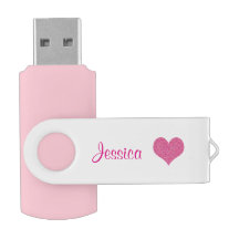 Coração cor-de-rosa bonito nome feminino