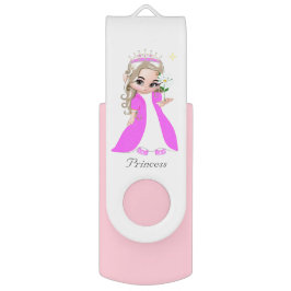 Pen Drive Linda Princesa Fada & Flor