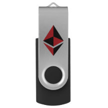 Logotipo Preto e Vermelho Ethereum ETH | Unidade F
