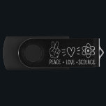 Pen Drive Peace Love Science<br><div class="desc">Peace Love Science</div>