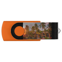 Unidade Flash Swivel USB 2.0 de praia tropical