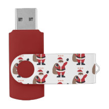 Unidade Flash USB afro-americana Black Papai Noel