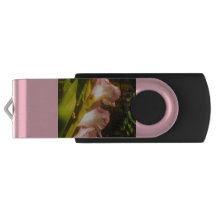 Pen Drive USB Flor de Cor-de-Rosa Monarca Amarela