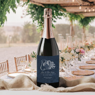Pena de cauda branca Wedding dos azuis marinhos da