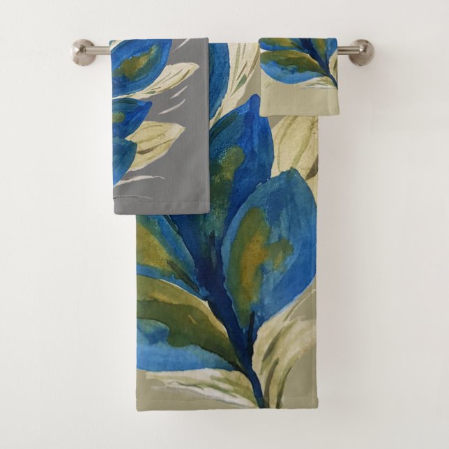 Pena de Pavão da Boa Sorte Aquarela Toalha de Banh (Insitu)
